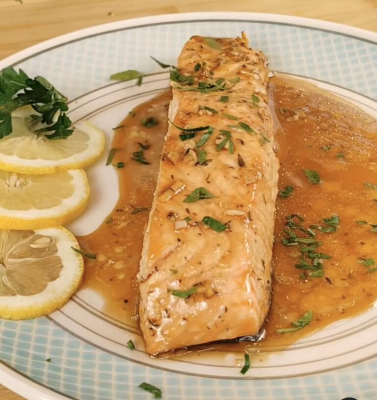 Lombo de salmão de marinada no forno