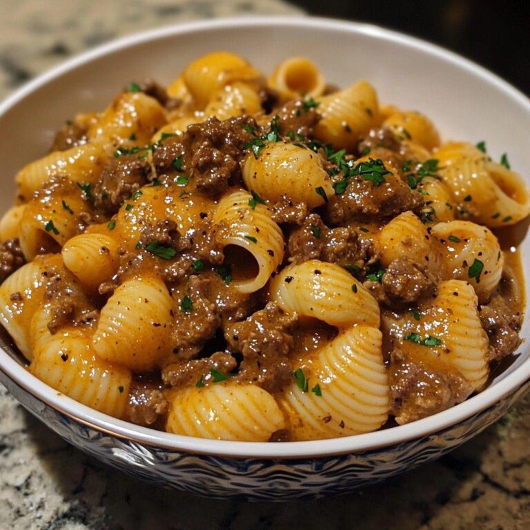 Conchas com molhe de carne picada