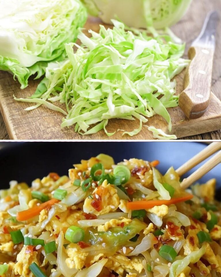 Repolho Saboroso com Ovo Salteado – Leve, Nutritivo e Irresistível! 🥬🍳