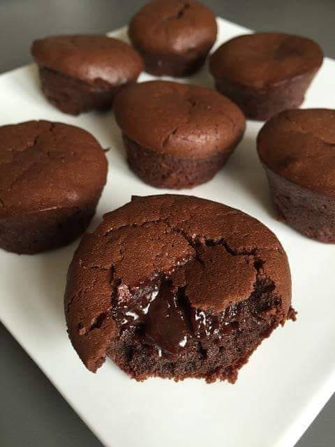 Mini fondant de chocolate