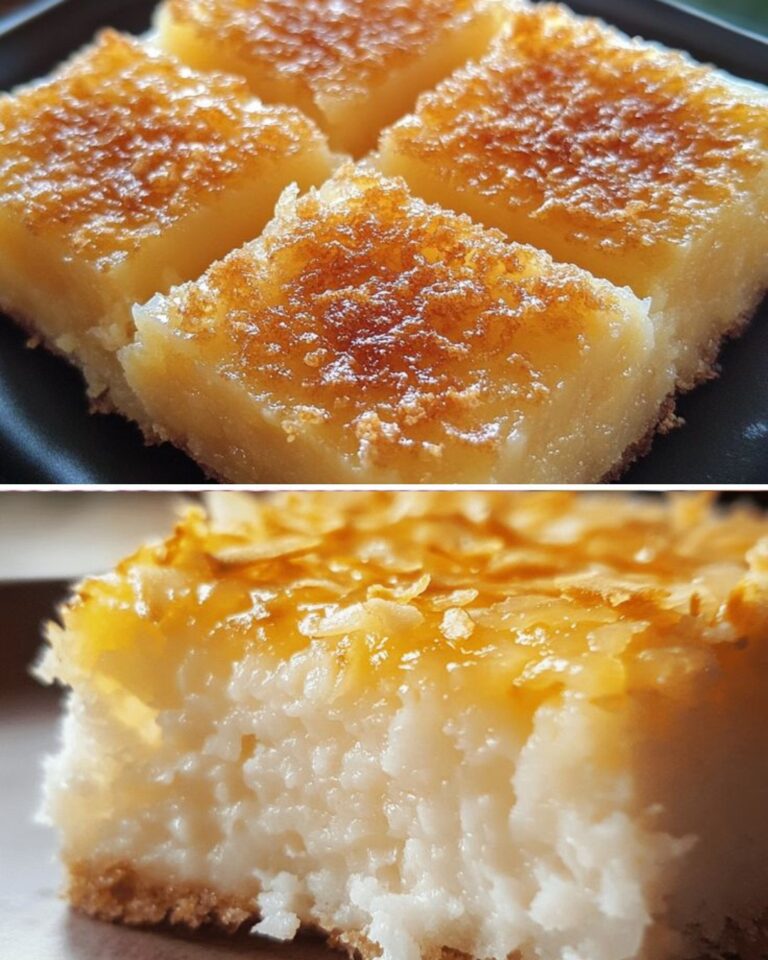 Barras de Coco Amanteigadas – Crocantes por Fora, Suaves por Dentro! 😍✨