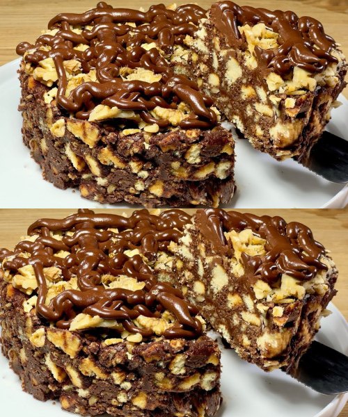 Bolo Frio de Noz e Chocolate