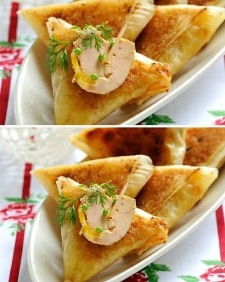 Chamuças de foie gras com especiarias