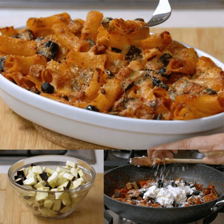 1-Coloque a água da massa ao lume e entretanto prepare o molho: pegue numa beringela e corte-a em cubos.