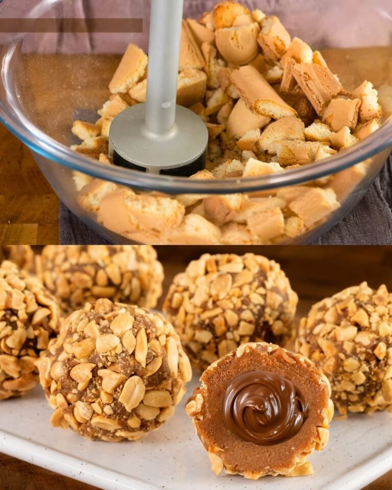 Bolas de sobremesa de mascarpone recheadas com Nutella