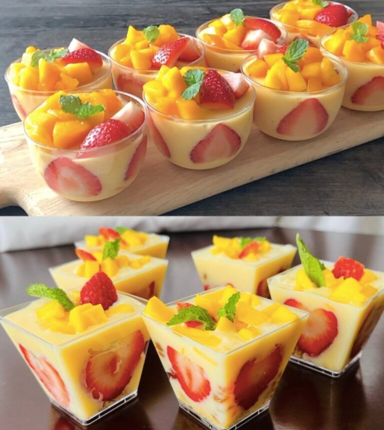 Sobremesa Light de Morango e Manga