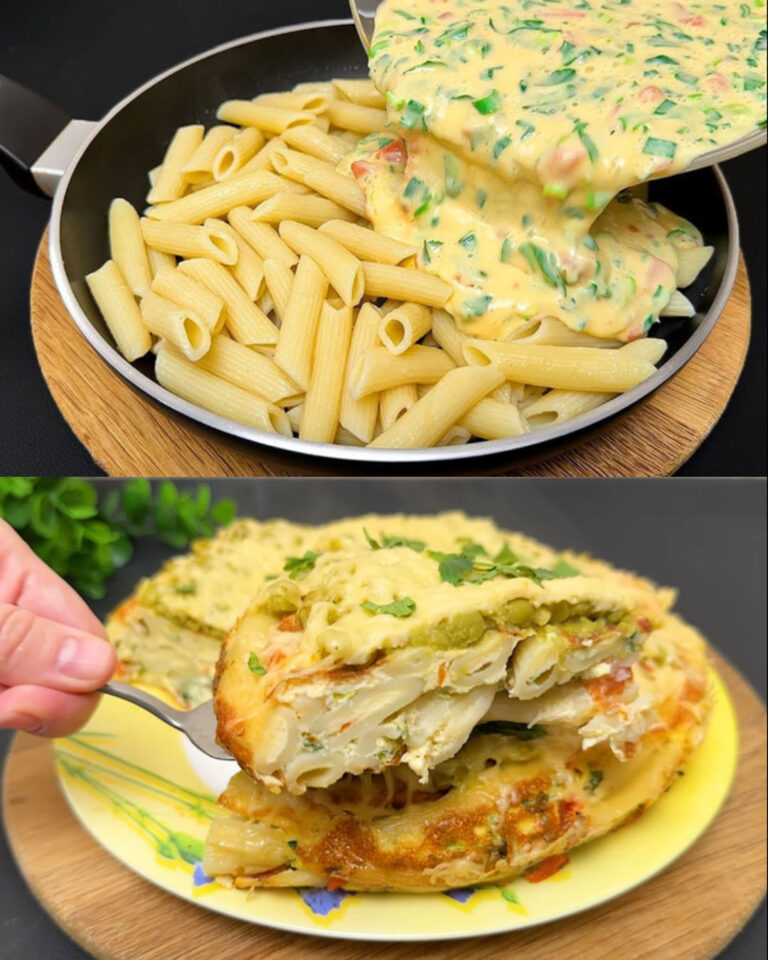 A omelete de massa preferida da avó