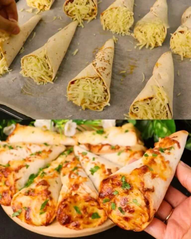 Mini tortilhas de atum e legumes com queijo