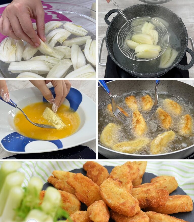 Funcho panado e frito