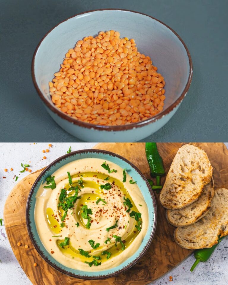 Vamos descobrir o poder: Hummus de lentilhas vermelhas – rico em proteína e delicioso!
