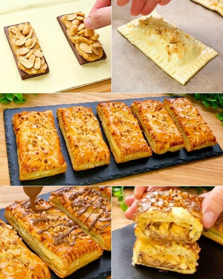 Barras de massa folhada recheadas: um lanche rápido e delicioso