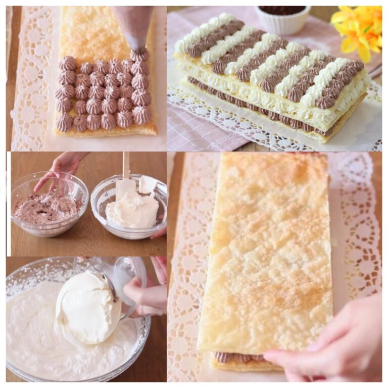 Millefoglie bicolor – receita fácil