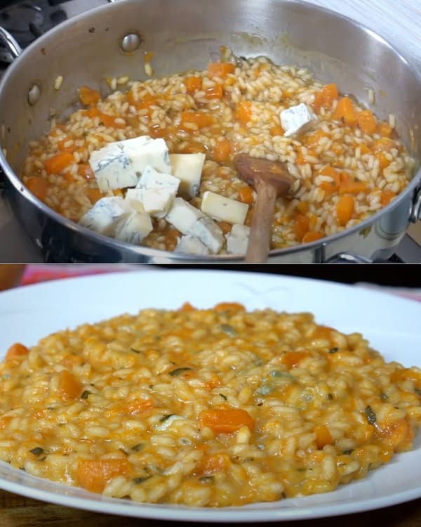 Risotto de abóbora e gorgonzola: a receita para um primeiro prato requintado
