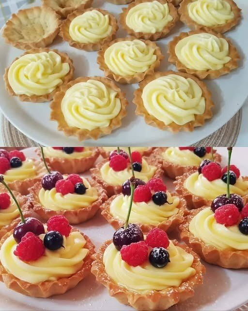 Mini tartes de creme clássicas