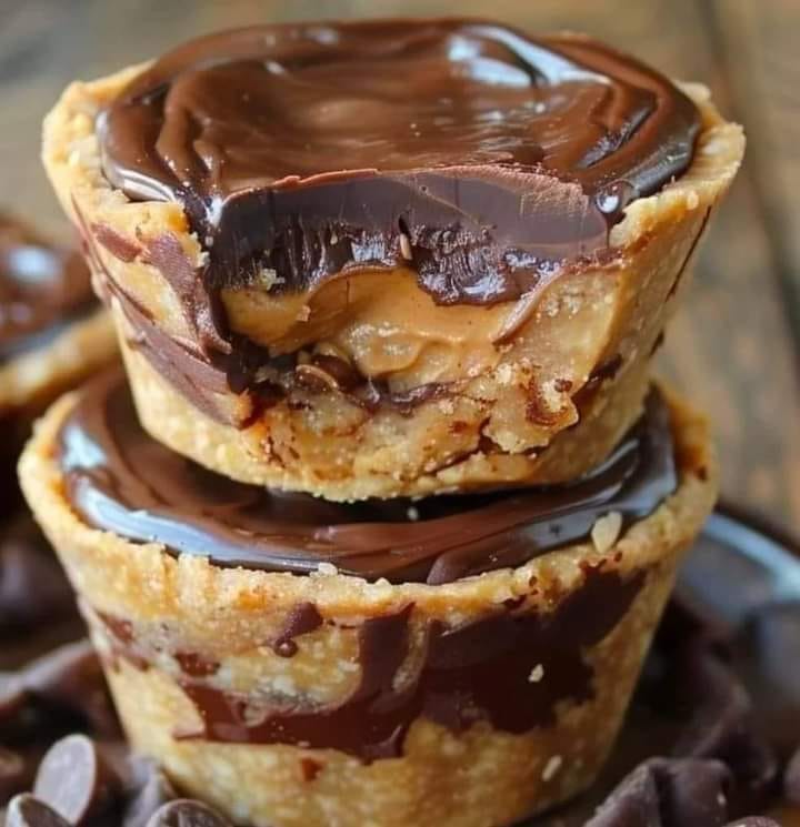 Copos de chocolate com manteiga de amendoim irresistíveis