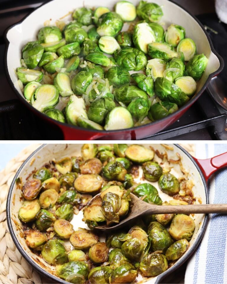 Couves-de-Bruxelas Douradas 🍷✨