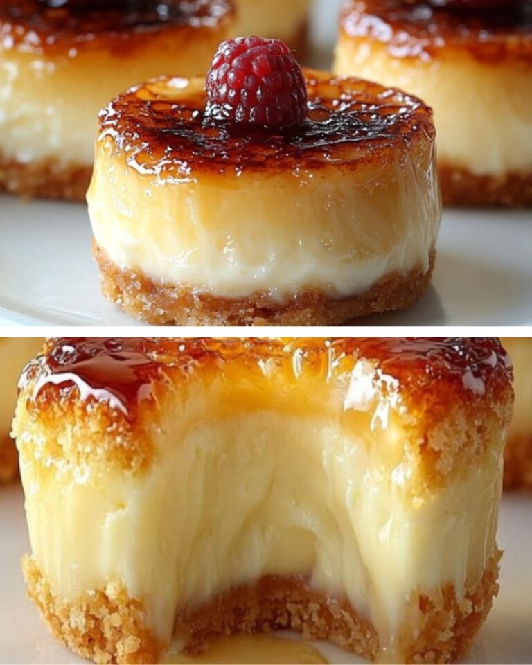 🍮 Mini Cheesecakes Crème Brûlée – Um Toque Sofisticado e Irresistível! 🔥✨