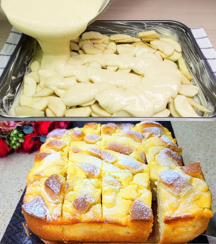 A MELHOR receita do mundo, tarte de maçã da avó com pudim de baunilha