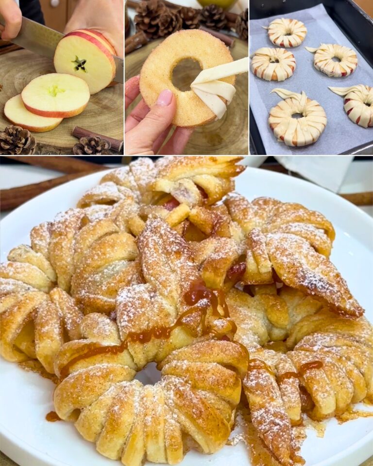 Donuts de massa folhada de maçã: o snack doce perfeito!