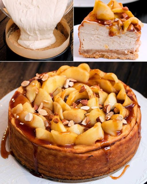 Cheesecake de Maçã Caramelizada: A Receita Decadente e Cremosa de Cheesecake