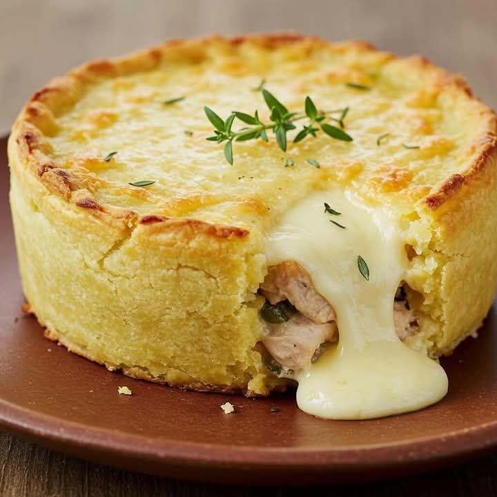 Empadão de Frango Cremoso com Massa de Batata – Surpreendente e delicioso! 🥔