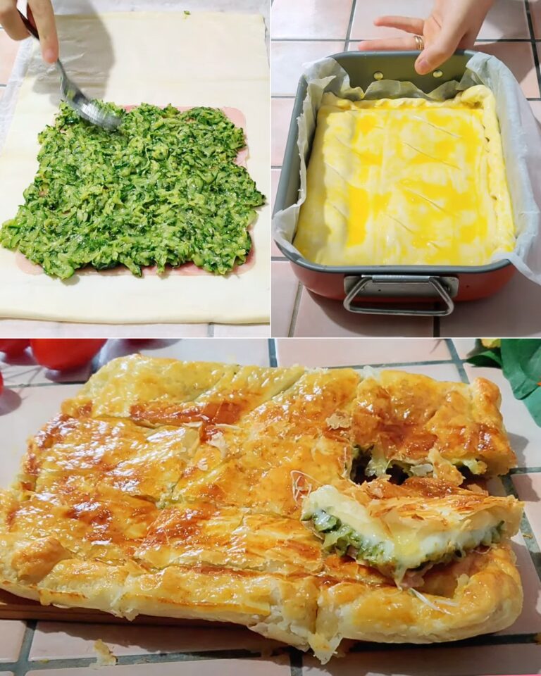 Pão achatado de curgete com massa folhada: a receita rápida e saborosa