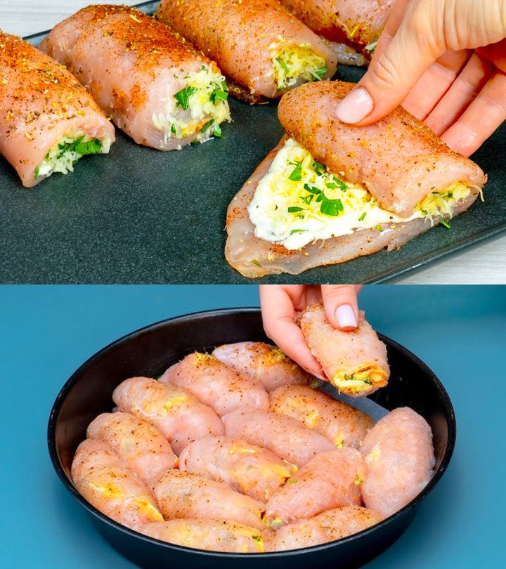 Rolinhos de Frango com Queijo que Todos Gostam Com Apenas 4 Ingredientes!