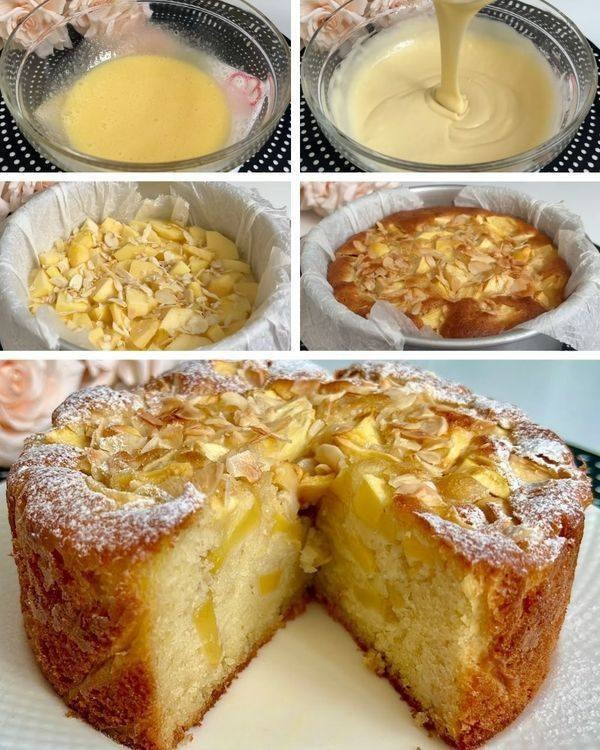 Tarte de Maçã Não é um bolo, mas sim uma nuvem muito macia.