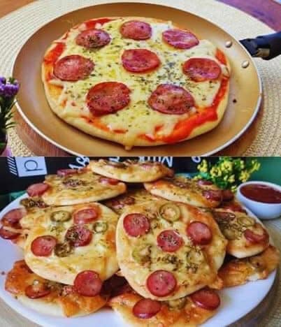 Mini Pizza de Frigideira Deliciosa 