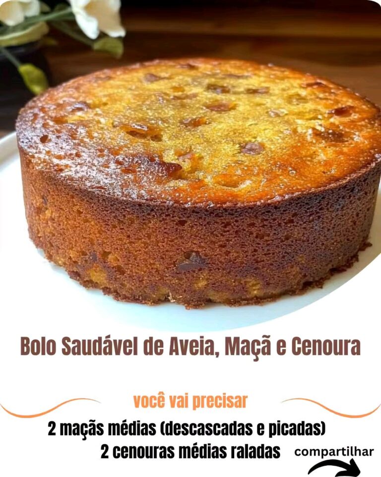 Receita de Bolo de Aveia, Maçã e Cenoura - Saudável e Saboroso! 🍎🥕✨