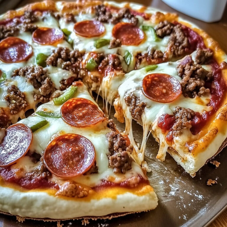 Tarte Salgada de Hambúrguer, Salsicha e Pepperoni