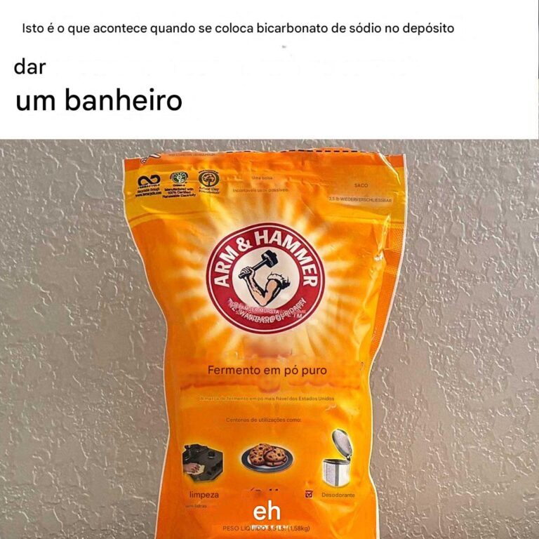 O que acontece quando coloca bicarbonato de sódio na caixa de descarga da sanita?